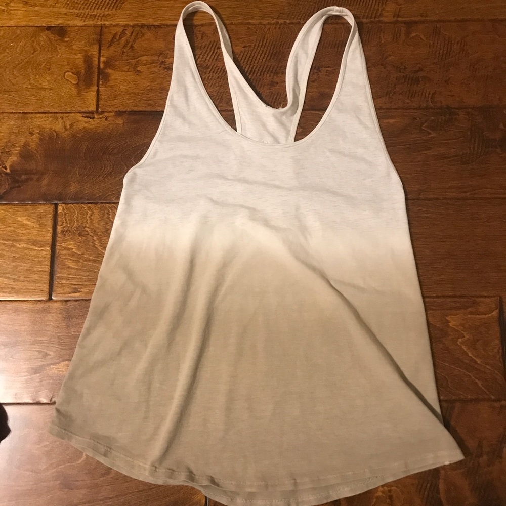 lulu Lemon tan ombré racerback top